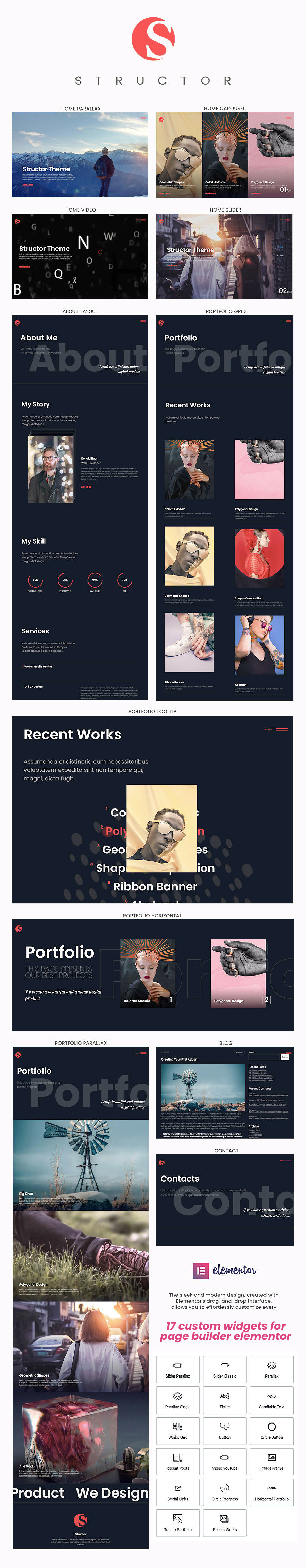 Structor - Creative Portfolio WordPress Theme - 1