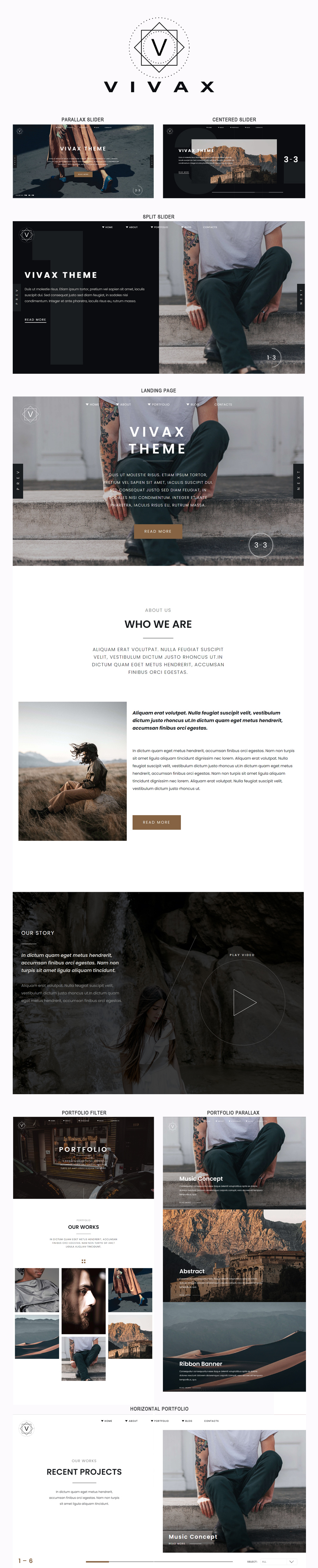 Vivax - Creative and Modern WordPress Portfolio - 1